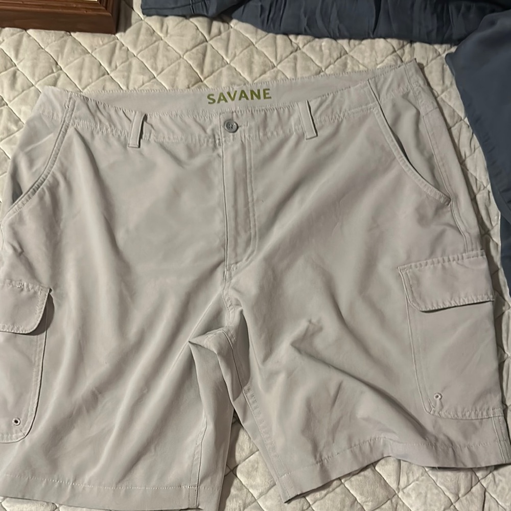 Savane Men's Gray Cargo Shorts